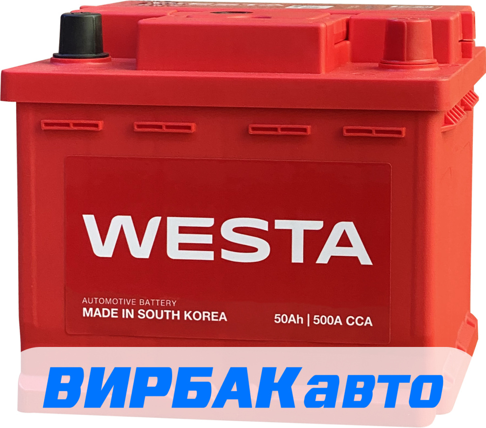 Аккумулятор WESTA Korea 55054 SMF 50 Ач 500 А обратная полярность